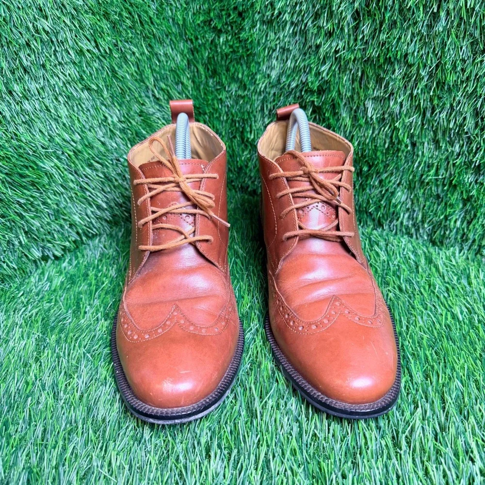 Cole Haan Mens British‎ Tan Leather Wingtip Chukka Boots C12674 Brown Size 7.5 M